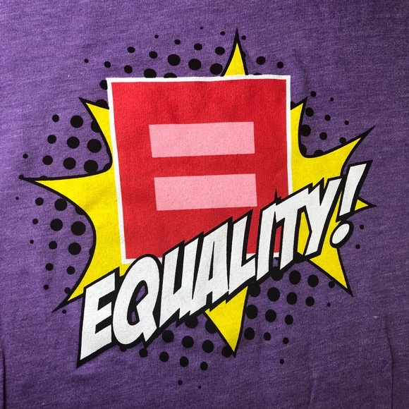 ☀️ EQUALITY = Human Rights Purple T Shirt - Picture 2 of 6
